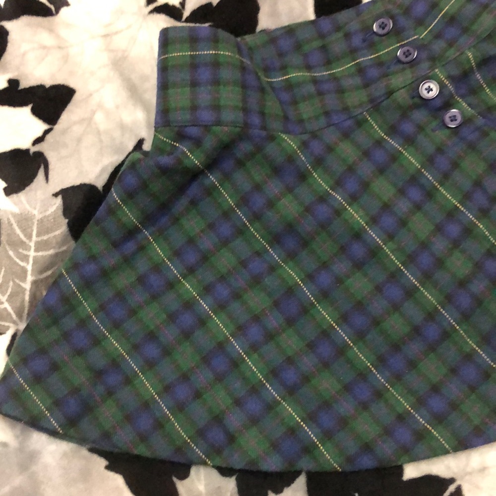 Lands End Kids Plaid Holiday Skirt - Picture 4 of 9